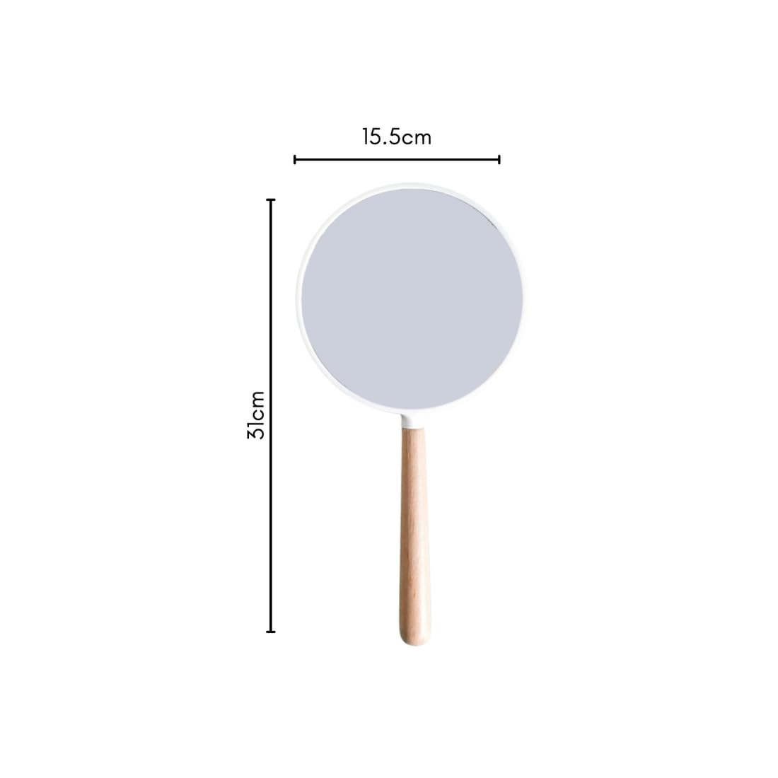 Nestasia Modern Two Sided Handheld Mirror | Lightweight, Portable And Crystal Clear Reflections For On-The-Go Makeup Touch-Ups |